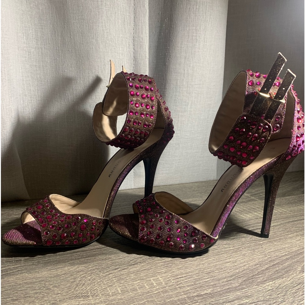 Worn once high heels are very sexy on your legs.
